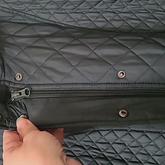 Laura Scott Green Zip-Up Jacket with hood that can be removed w/zipper, Medium - Picture 4 of 12